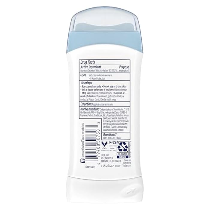 Dove Invisible Solid Antiperspirant Deodorant Stick 2 Count Original Clean, for Women, For All Day Underarm Sweat & Odor Protection 2.6 oz - Image 2